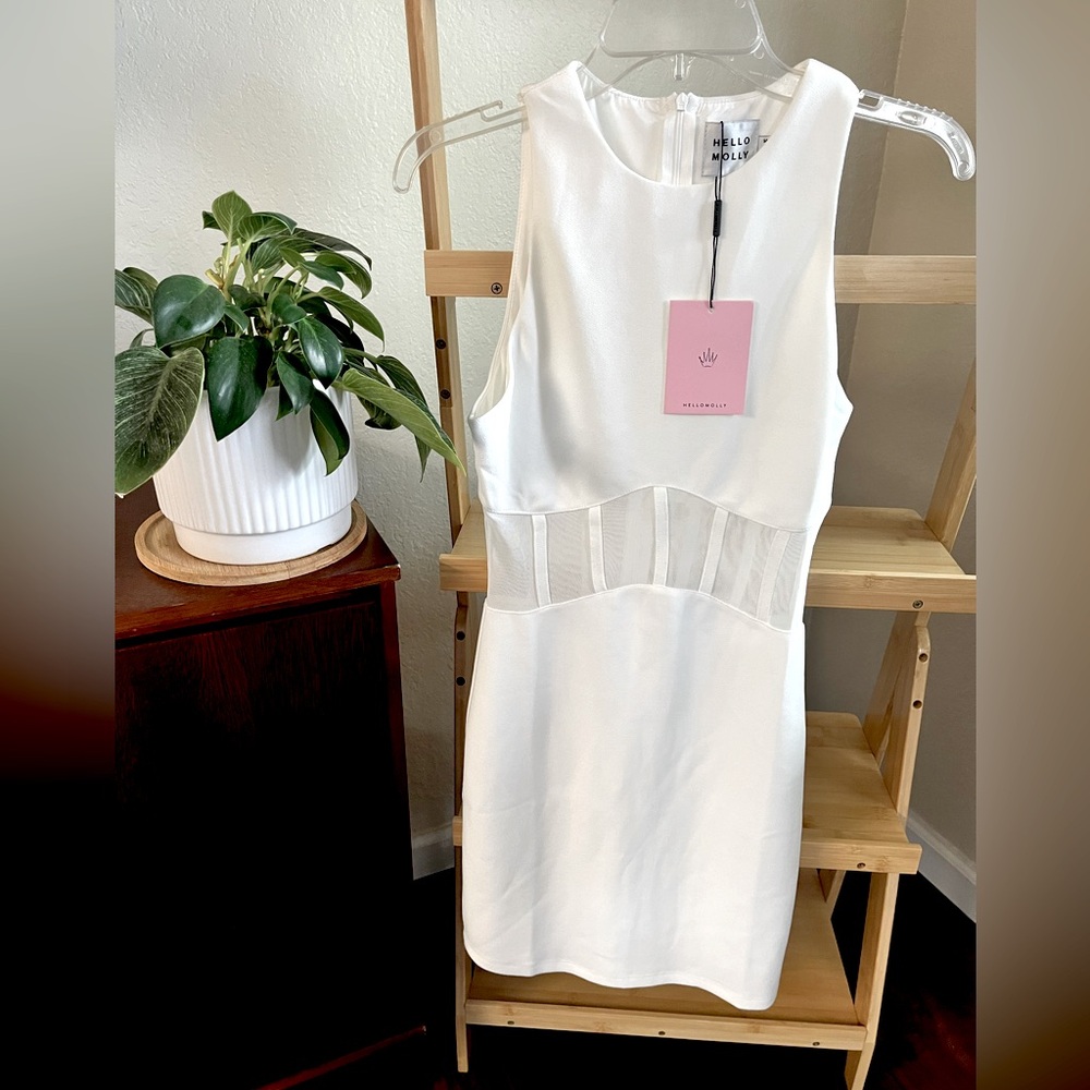 Hello Molly NWT white mini dress! Perfect for bachelorette or a night out